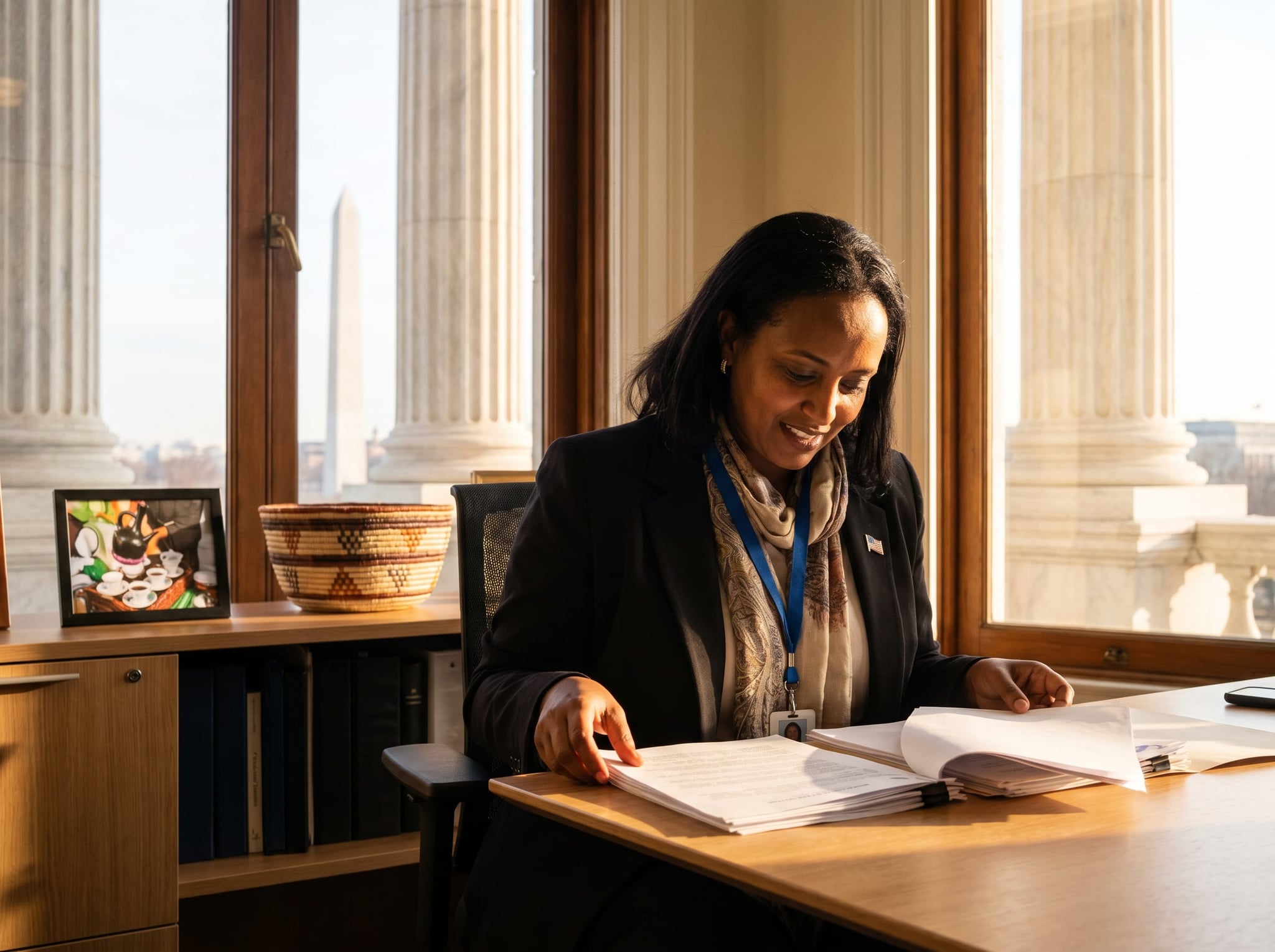 Federal court documents and gavel