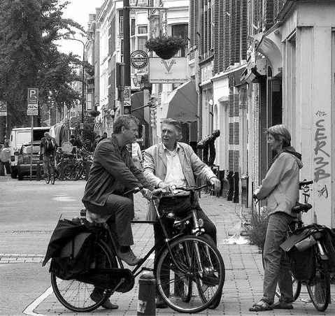 People talking in the streets
