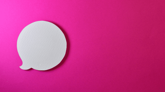 speech-bubble-on-pink-background