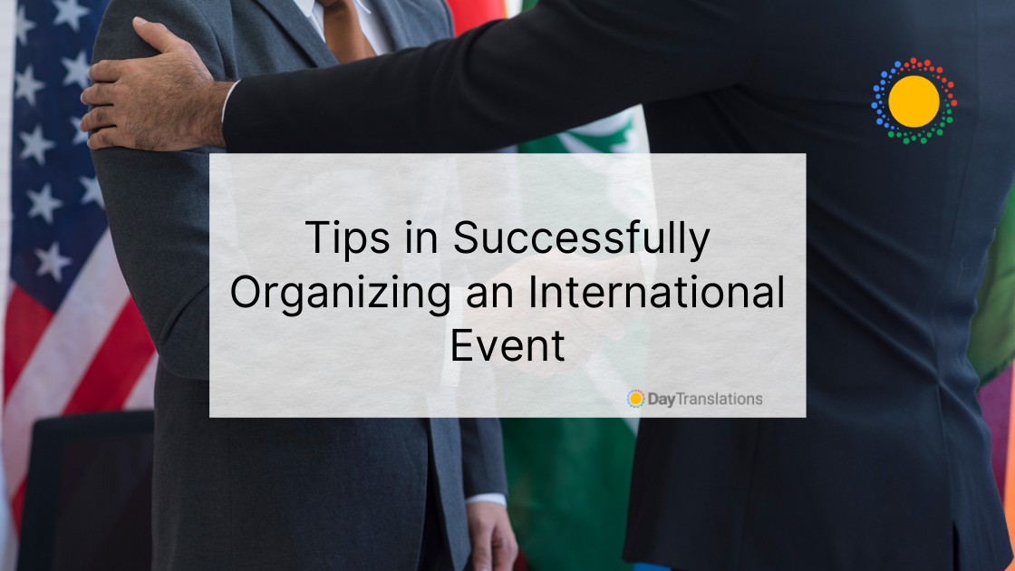 organize international event