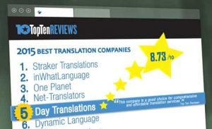 Top Ten reviews translation companies
