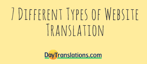 types of website translation