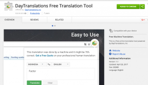 Day Translations Chrome Plugin free translation