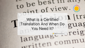 what is a certified translation