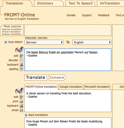 Promt Translation Tool