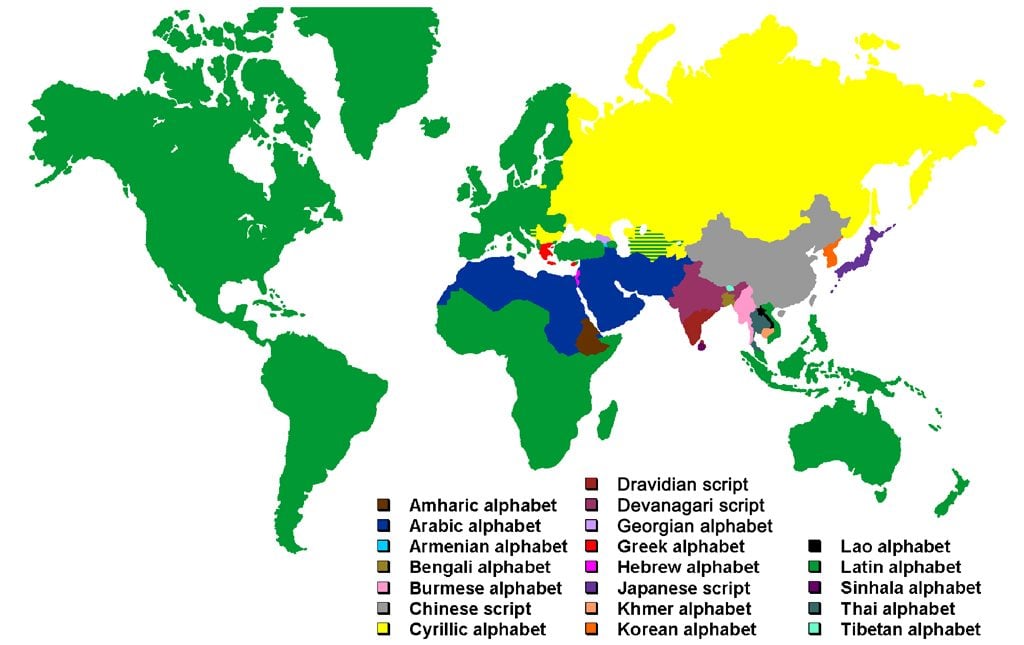 Alphabets Spread Around The World