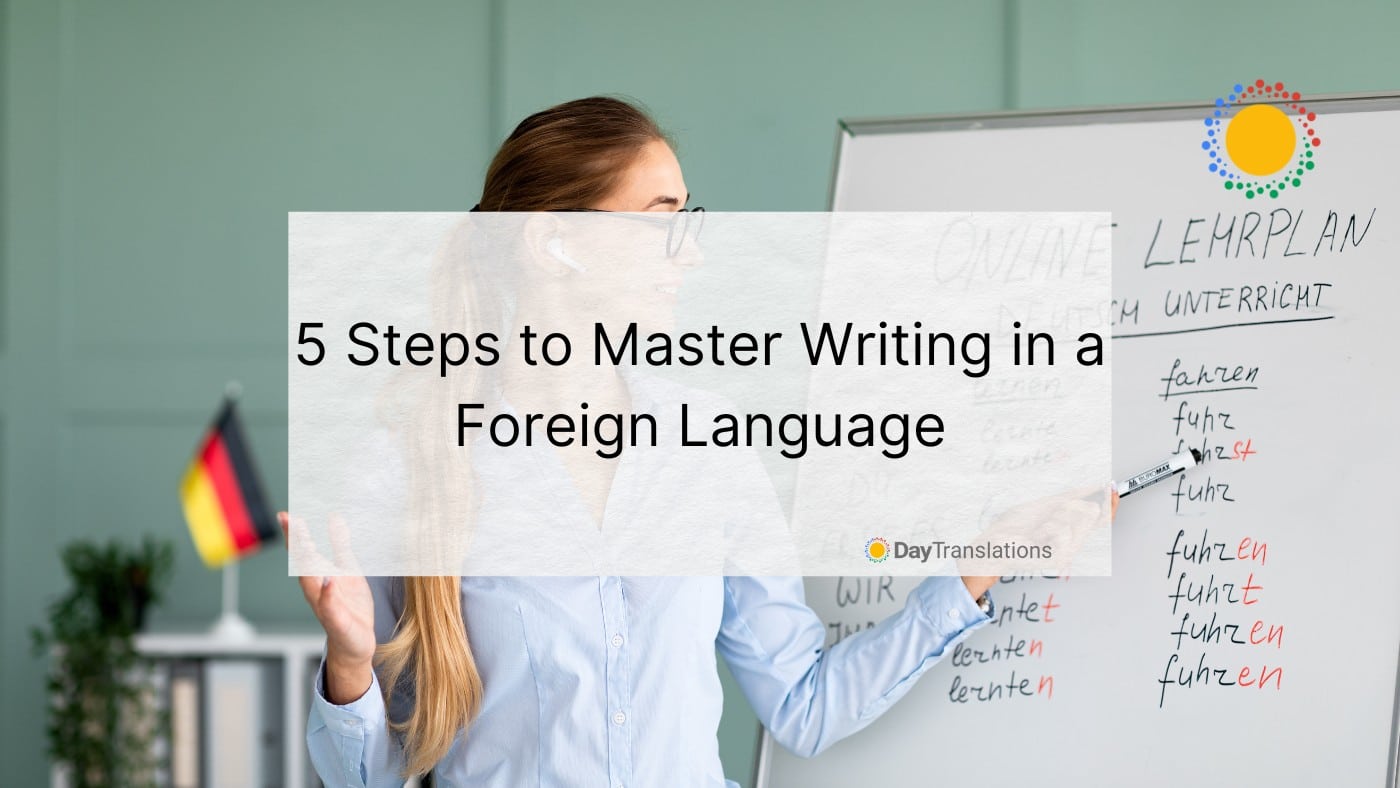 writing in a foreign language