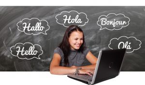 Internet Languages on a blackboard