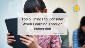 learning through immersion