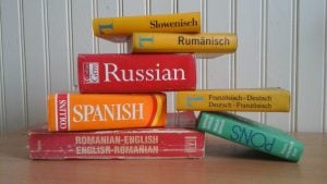 dictionaries on a table