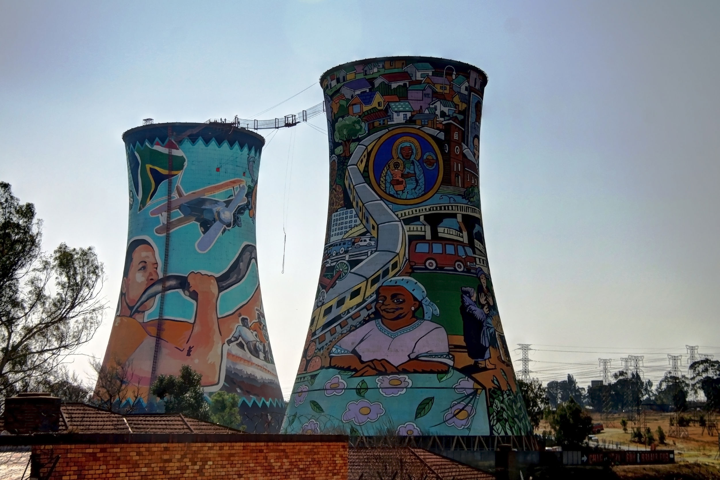 base jumping off a former powerplant cooling tower in johannesburg south africa