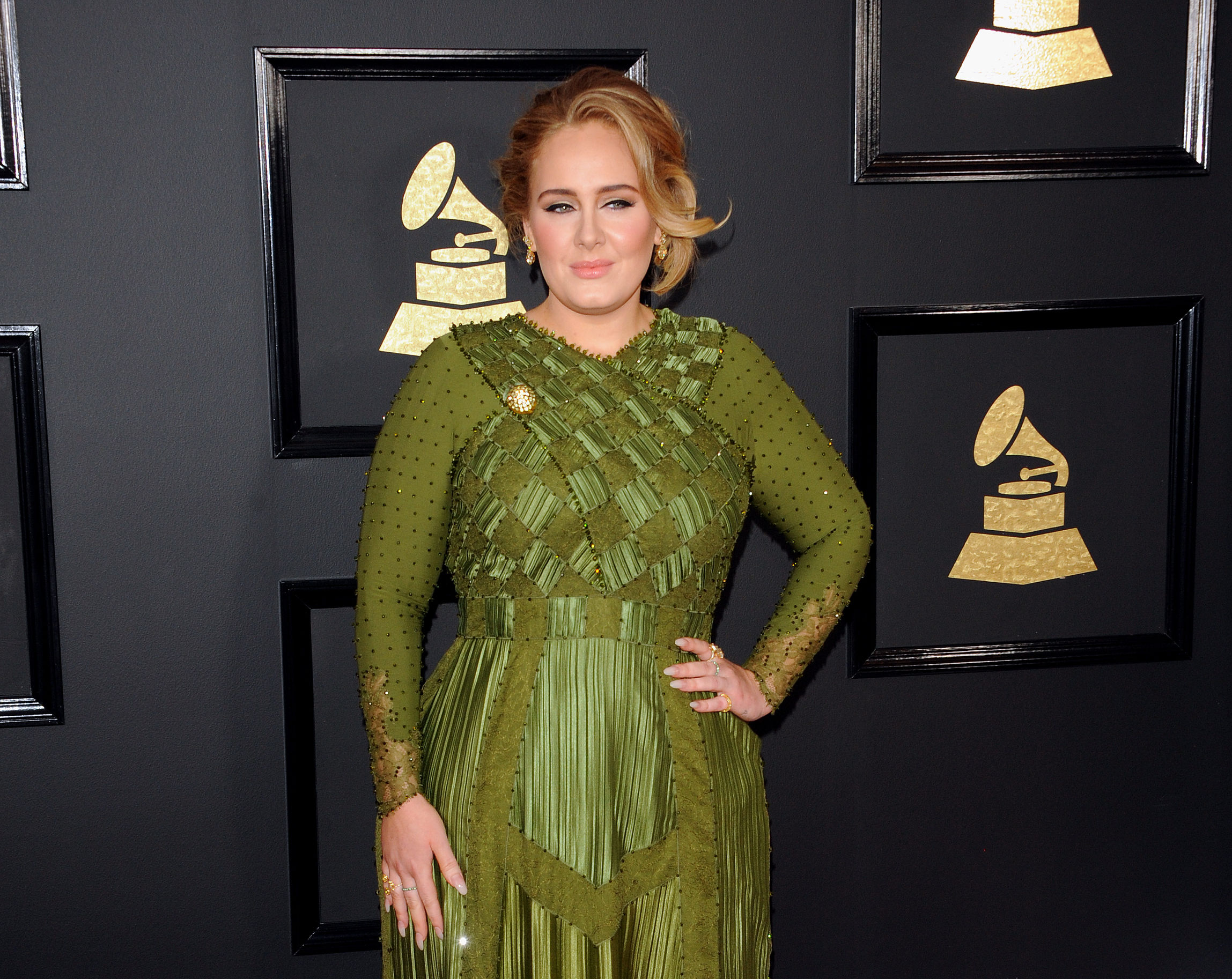 Adele at the 59th GRAMMY Awards
