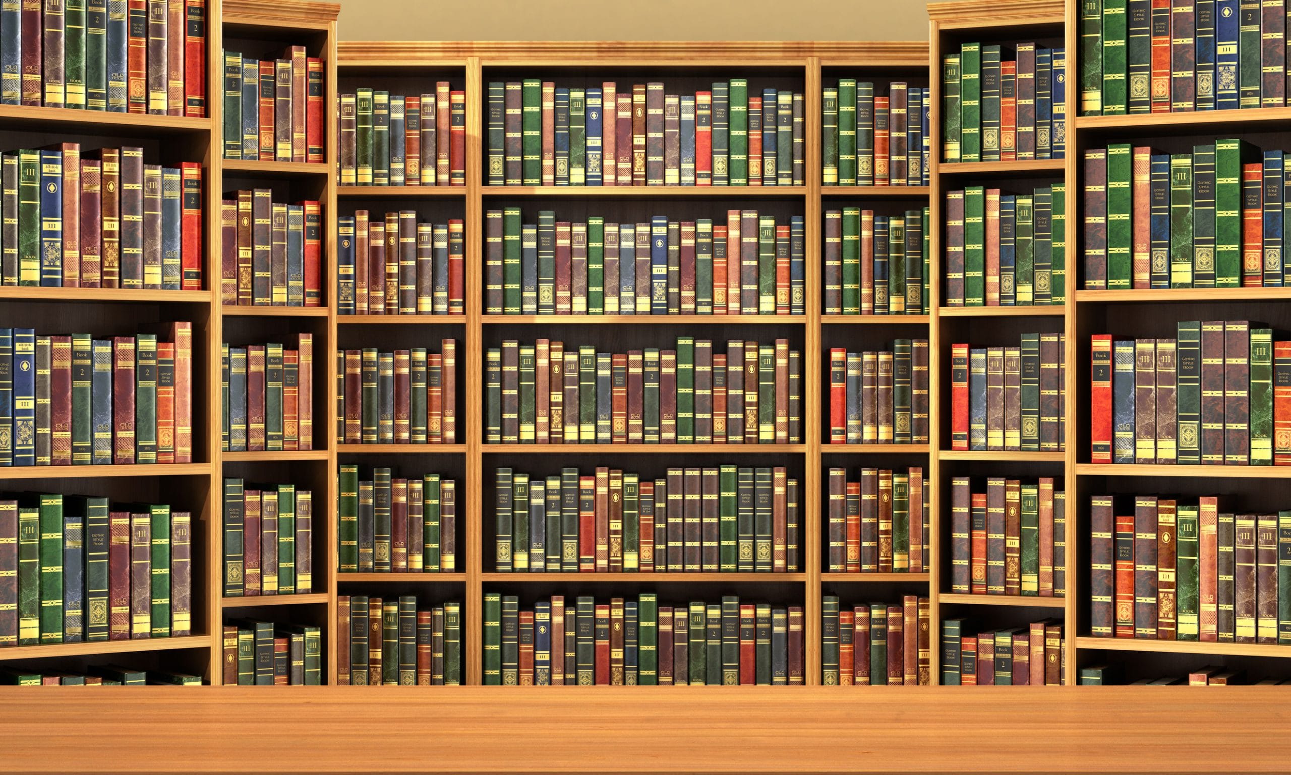 bookshelf full of books