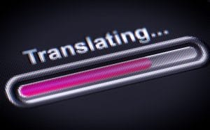 translating word above a progress bar