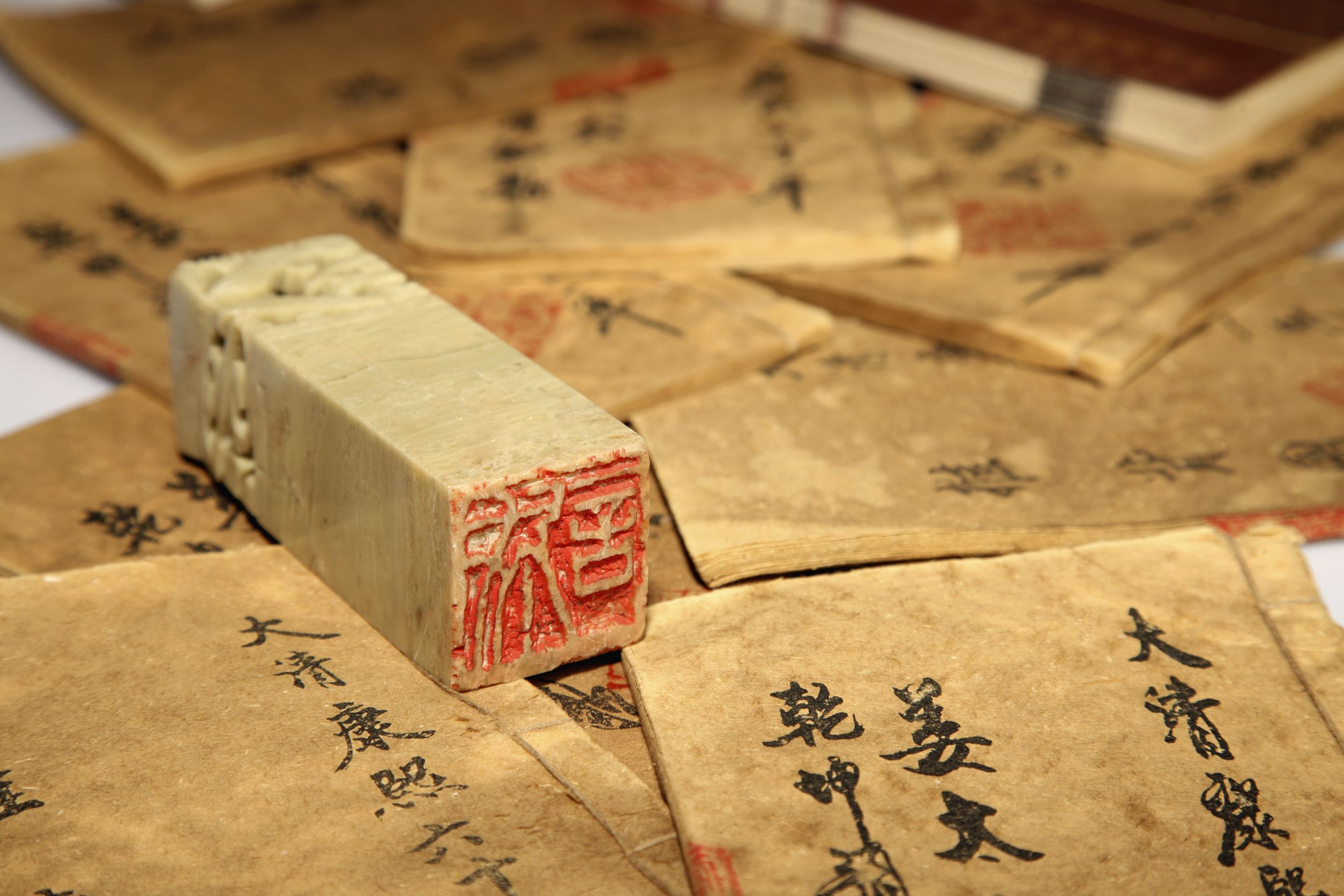 chinese character wooden stamp