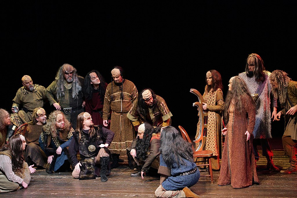 Actors in klingon costumes