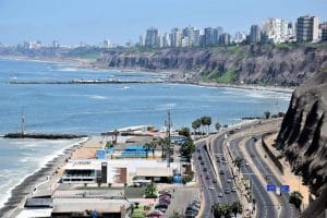 Stunning View of the Coastline in Lima, Peru