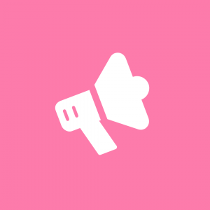 advertising-white-icon-pink-background