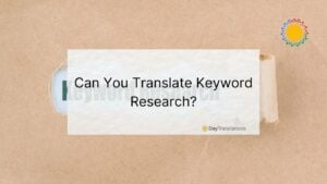 keyword research translation