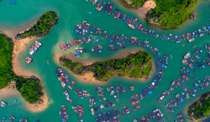 caribbean islands top view