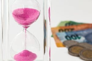 hourglass-and-money