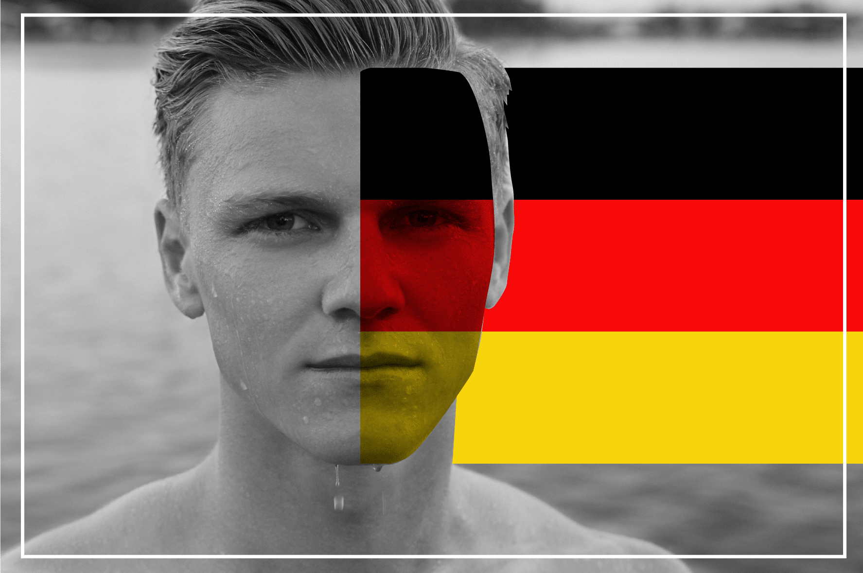 german-flag-man-face