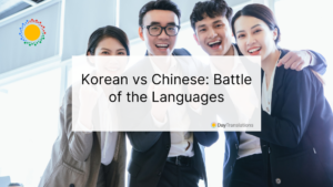 chinese vs korean language