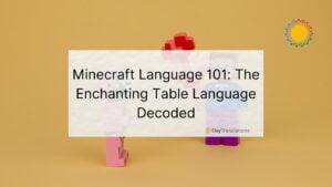 enchantment table language