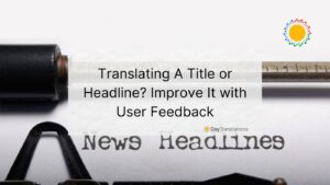 Translating A Title