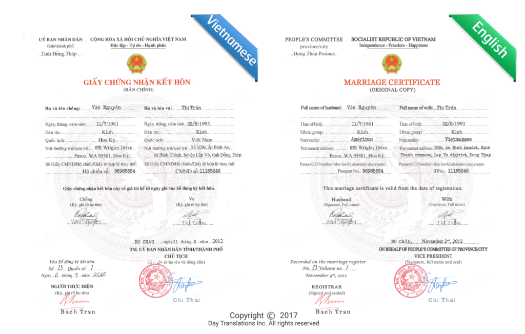 Vietnamese Translation Services From Day Translations Vietnamese To English Sample