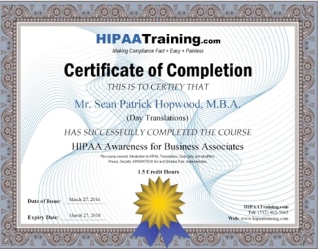 HIPAA compliant medical translation services
