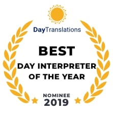 Nomination for Best Day Interpreter 2019