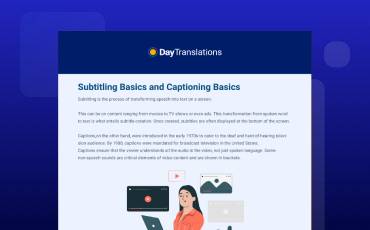 Subtitling and Captioning
