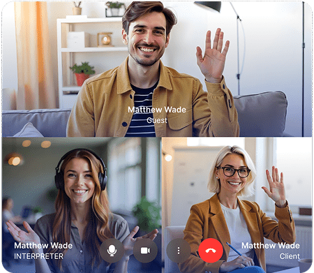 Instantly Connect with Interpreters via Phone or Computer